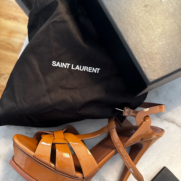 Saint Laurent YSL Women's Patent heels 42 Tribute 105 original box BRAND NEW 👠 - Picture 13 of 16